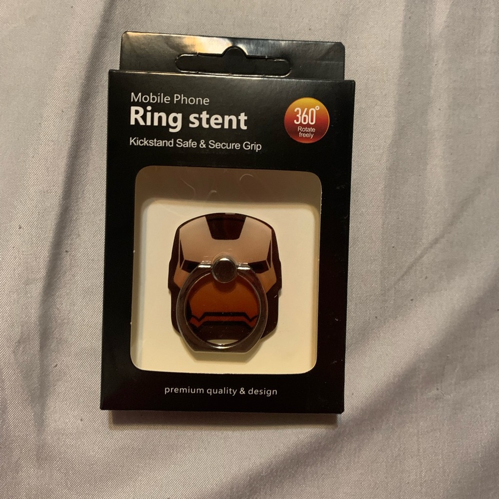 Iron Man Mobile Phone Ring Stent with 360° Rotation